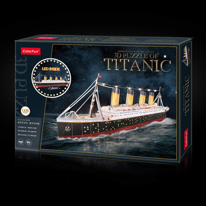 CubicFun 3D Puzzles for Adults - LED Titanic 35'' Large Ship - New Home Desk Decor - House Warming, Wedding, Anniversary, Valentines Day Gifts for Him Her Teacher Long Distance Relationship Gifts