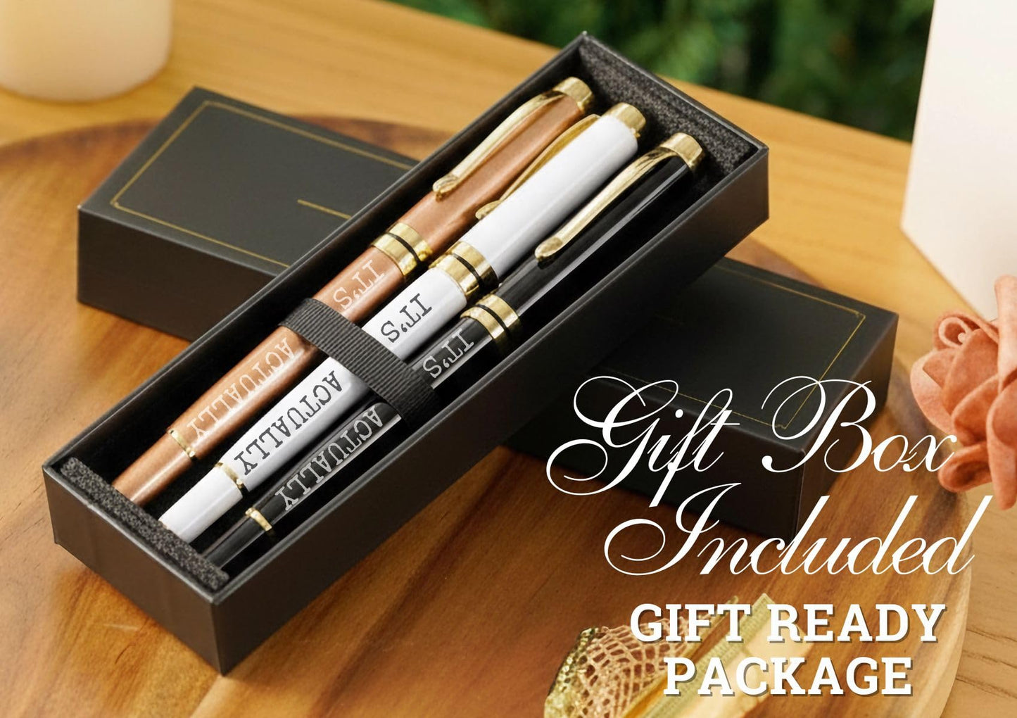 InnoBeta PhD Graduation 2026 - Gifts for Graduation, Doctorate Gifts, Ballpoint Signature Pen Set of 3, Funny Inspirational Pen, Office Tools for Graduation