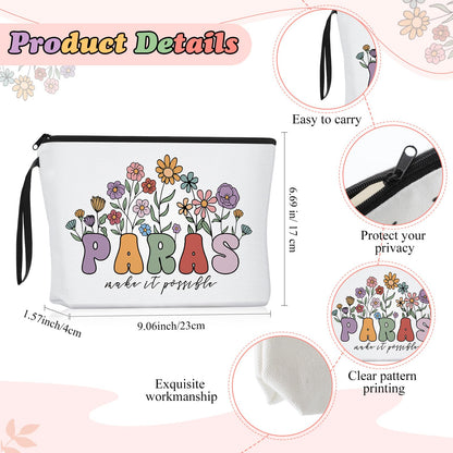 Havawish 3 Pcs Paraprofessional Gift for Women Paras Makeup Bag Cosmetic Bag 11 oz Paras Coffee Mug and Keychain Paraprofessional Appreciation Gift for Counselor Tutor Paraeducator Teacher Assistant