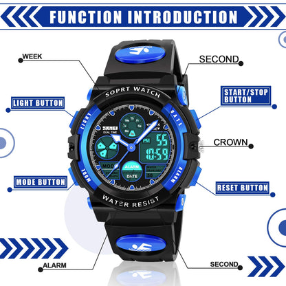 Kids Digital Watches, LED Waterproof Sports Watches for Kids- Best Gifts for Boys