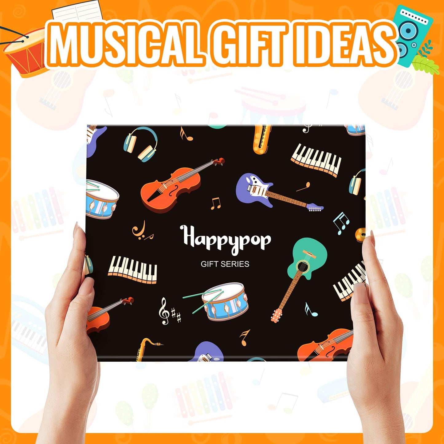 HAPPYPOP Music Gifts for Men Women - Trombone & Bass Gifts, Piano Guitar Socks