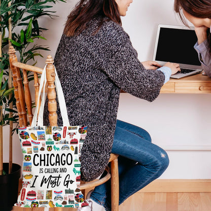 New York Chicago Nashville Paris Italy Los Angeles Las Vegas Lover Gifts Tote Bag Beach Bag Travel Souvenir Gift