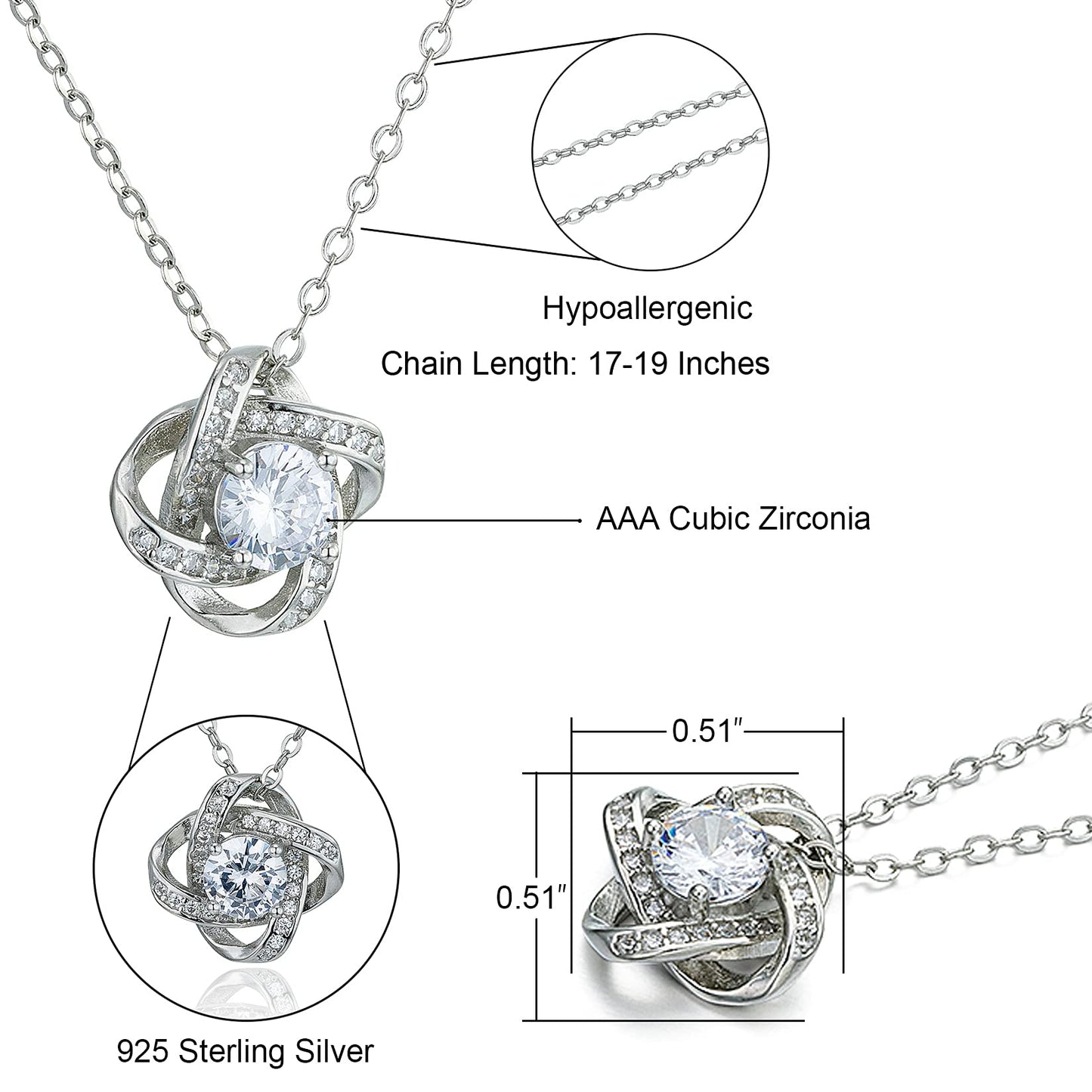 AnotherKiss Generations Necklace for Great Grandmother Gifts, Sterling Silver Necklace Grandma Mom Daughter Granddaughter, Mothers Day Jewelry Birthday Gift Ideas