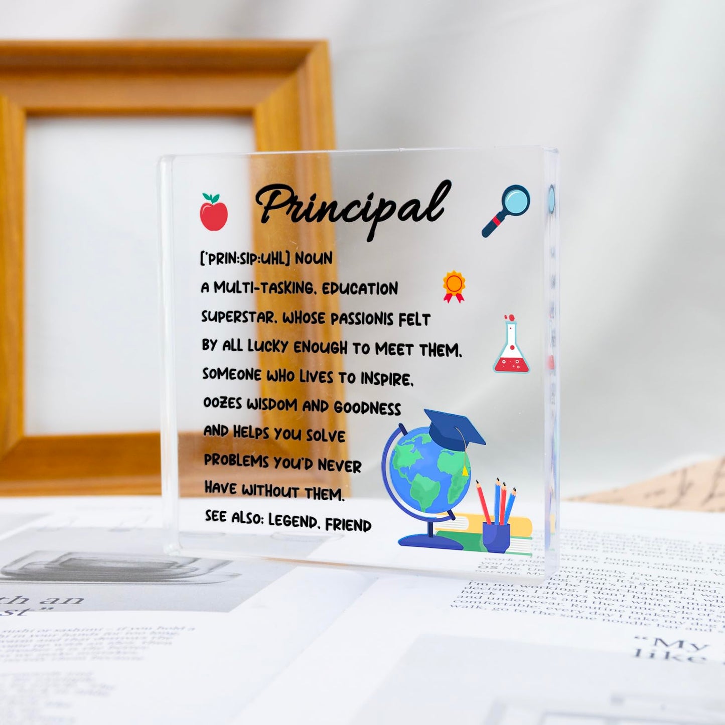 Principal Gifts For Women Men Principal Appreciation Gifts Administrative Professional Day Gift Acrylic Decorative Appreciation Birthday Retirement Graduation Gift For Principals Office Decor