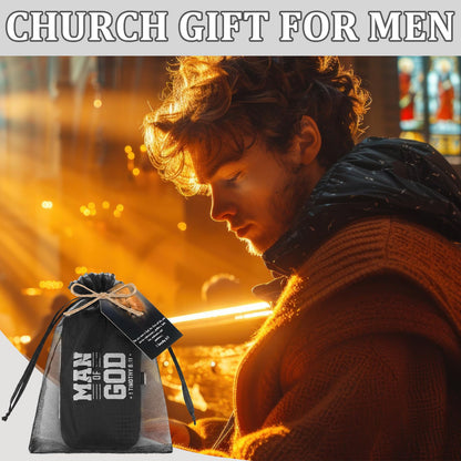 Shinymoon 12 Sets Man of God Christian Gifts Bulk for Men Father Day Gifts Bulk Church Bible Manicure Sets Man of God Scripture Stainless Steel Nail Clipper Set with Card Religious Gift for Father Day