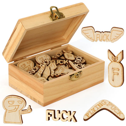 Fucks to Give Box – Funny Gag Gifts for Men Women 50 PCS Joke Tokens, Sarcastic Office Prank Gift, Hilarious Gifts for Friends Coworkers, Father's Day, Birthday, Boss Day, White Elephant Gift