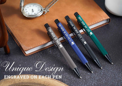 InnoBeta Bowling Gifts for Bowling Lovers, Ballpoint Pen Set of 4, Perfect for Christmas & Birthday