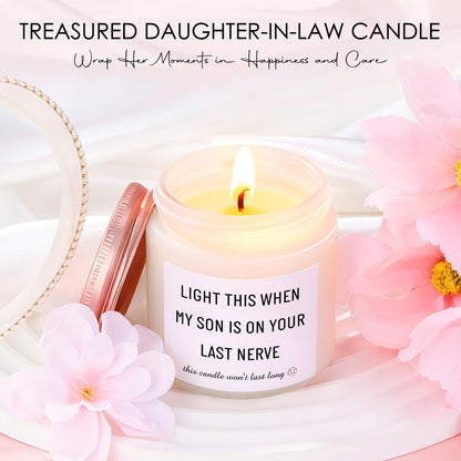 Saineron Daughter in Law Gifts from Mother in Law Future Daughter-in-Law Birthday Gifts Thoughtful Wedding Day, Anniversary, Happy Birthday Gift Includes Canvas Tote Bag, 16oz Glass Cup
