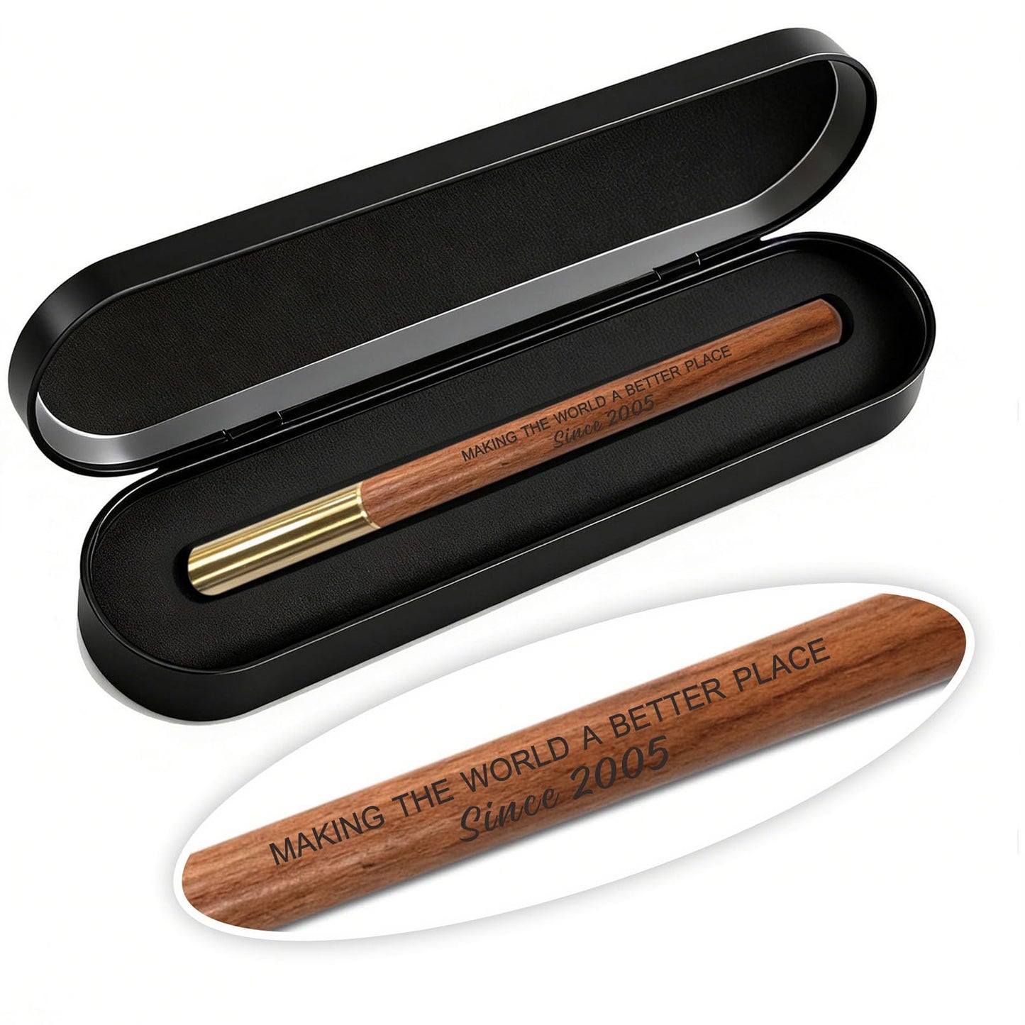 21st Birthday Gift for 2005 Born - Engraved Wooden Gel Pen & Keepsake Box Set, Meaningful 21 Year Old Gift for Men & Women