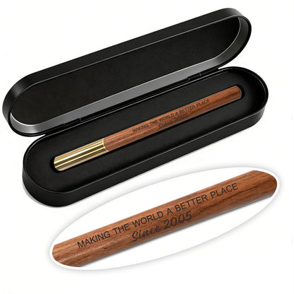 21st Birthday Gift for 2005 Born - Engraved Wooden Gel Pen & Keepsake Box Set, Meaningful 21 Year Old Gift for Men & Women