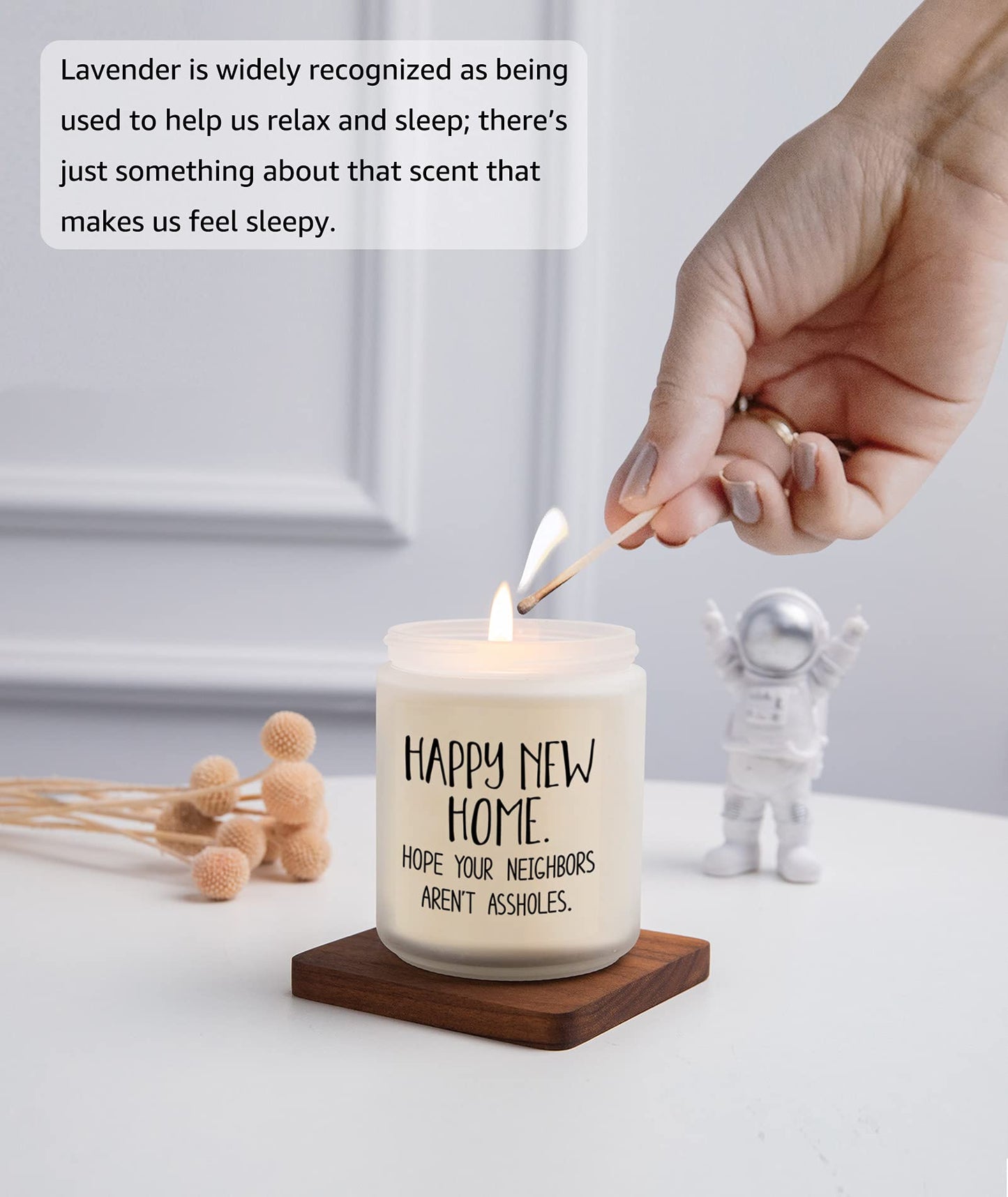 House Warming Gifts for New Home - Housewarming Gift, Funny Housewarming Presents, New Home Owner Gift, New House Present, Lavender Candles
