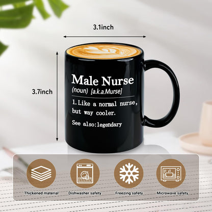 Nurses Gifts for Men Male, Like A Normal Nurse But Way Cooler Coffee Mug, Nurse Practitioner Nursing Student Nurses Week Gifts for Practitioner Graduate, 11 Oz