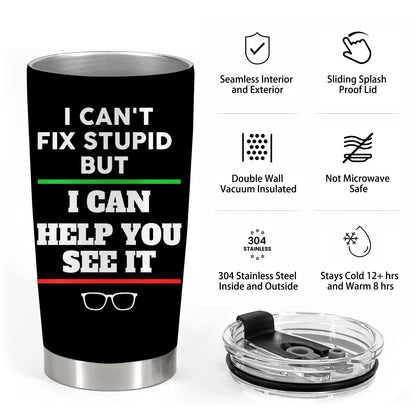 Optometrist Gifts, Optometry Gifts for Women, Ophthalmology optician gifts, 20oz Stainless Steel Tumbler with Lid Straw