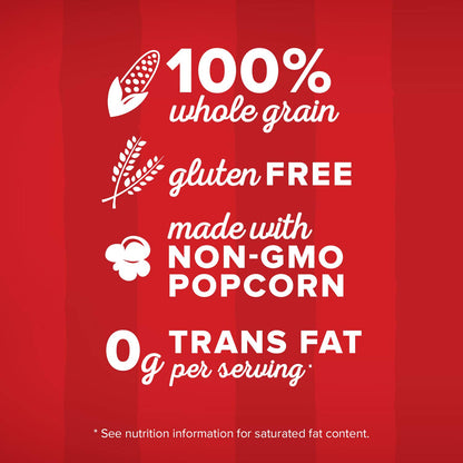 Orville Redenbacher’s Microwave Popcorn, Movie Theater Butter Flavor, 3g Fiber Per Serving, 3.29 oz., 24-Count