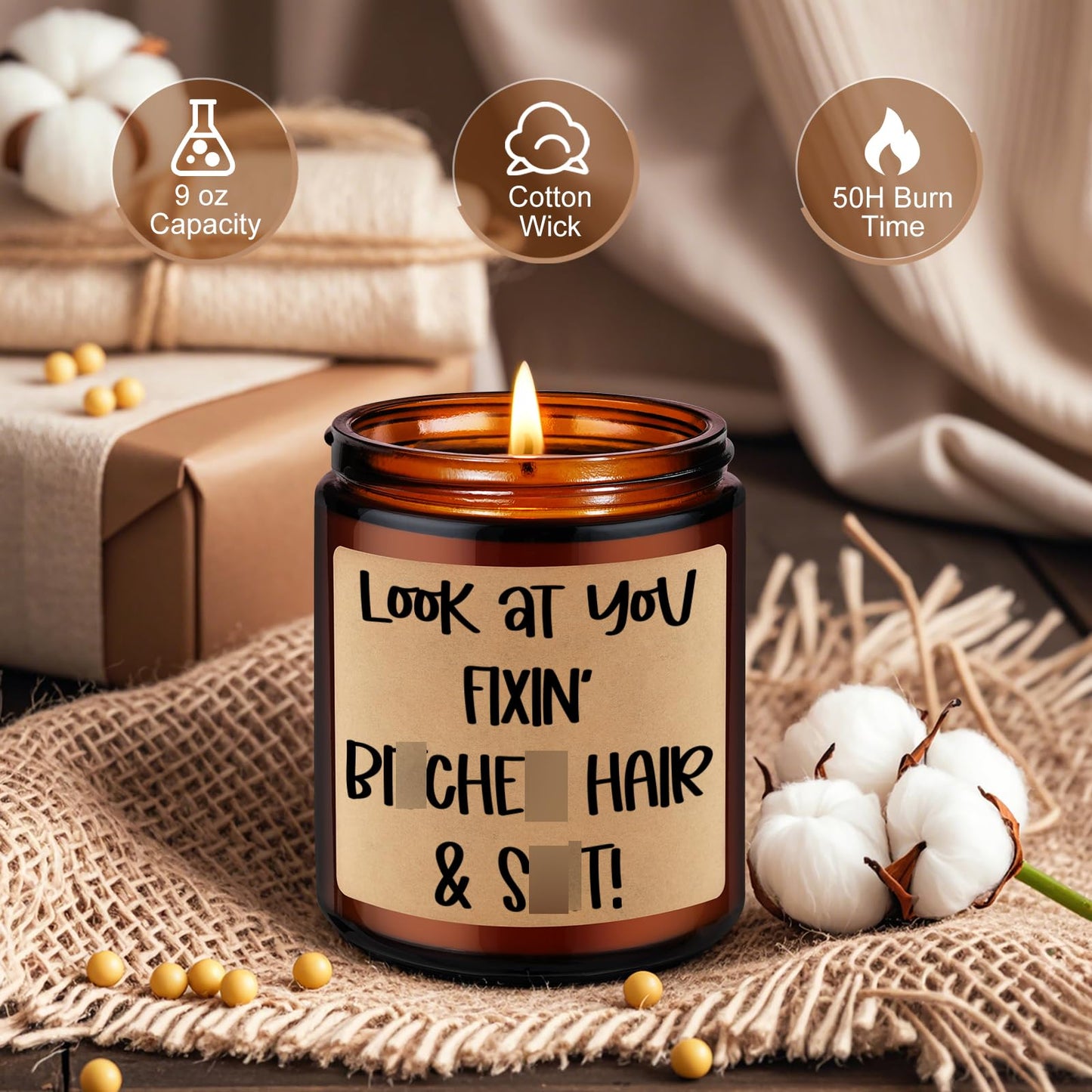 LEADO Hairstylist Candle - Hairdresser Gifts, Hair Stylist Gifts for Women, Men - Hair Salon Decor, Cosmetology Student Graduation Ideas - Funny Fathers Day, Birthday Present for Hair Dresser, Barber