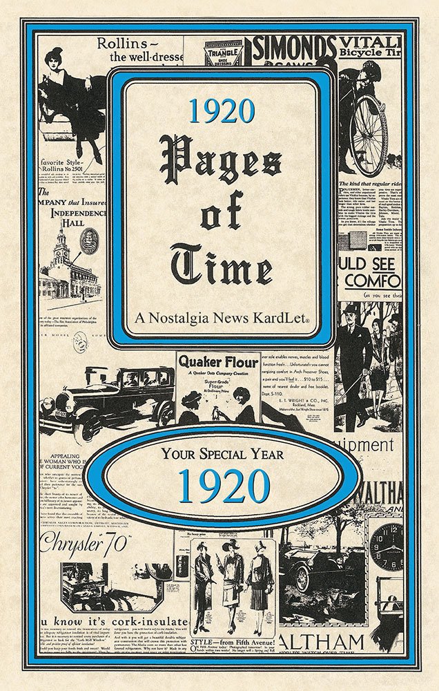 1920 PAGES OF TIME CELEBRATION KardLet: Birthdays, Anniversaries, Reunions, Homecomings, Client & Corporate Gifts