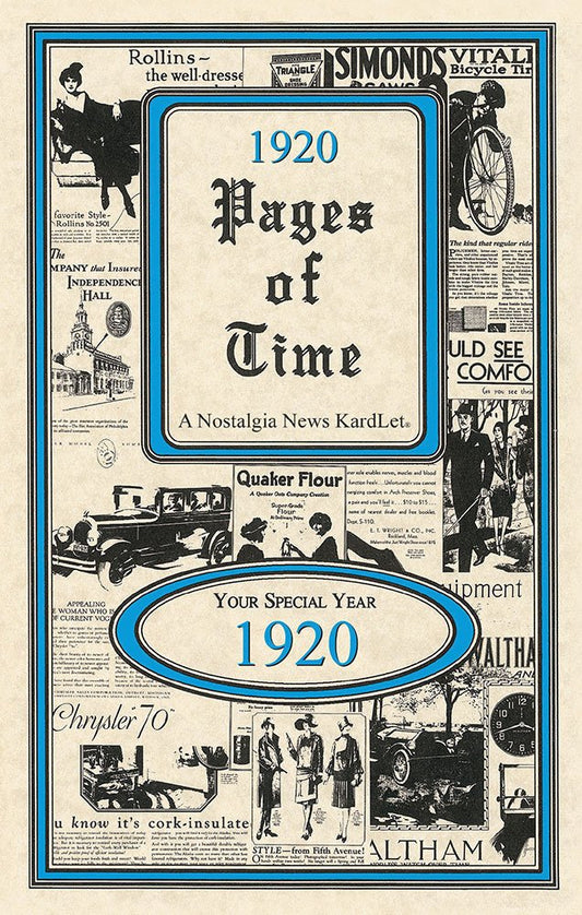 1920 PAGES OF TIME CELEBRATION KardLet: Birthdays, Anniversaries, Reunions, Homecomings, Client & Corporate Gifts