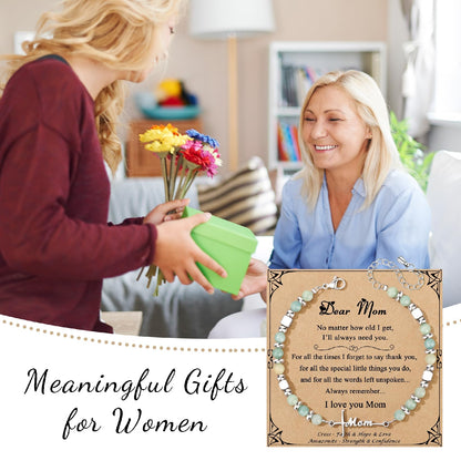 JoycuFF 𝗚𝗶𝗳𝘁𝘀 𝗳𝗼𝗿 𝗪𝗼𝗺𝗲𝗻 𝗙𝗮𝗶𝘁𝗵 𝗖𝗿𝗼𝘀𝘀 𝗕𝗿𝗮𝗰𝗲𝗹𝗲𝘁 Graduation Christmas Valentines Mothers Day Birthday Gifts for Women Her, Meaningful Amazonite Cross Bracelets for Women