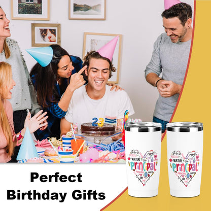 Principal Gifts Principal Appreciation Gifts Tumbler, 20 oz Stainless Steel Coffee Mug，Insulated Cup, Inspirational Birthday Christmas Thank You Office for Women Men Boss Coworker Teacher