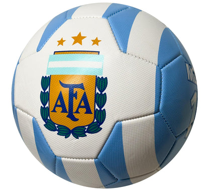 Icon Sports Licensed AFA Messi #10 Soccer Ball – Argentina Light Blue & White Football, Sizes 5, 4 & 2, Premium Recreation Ball for All Ages