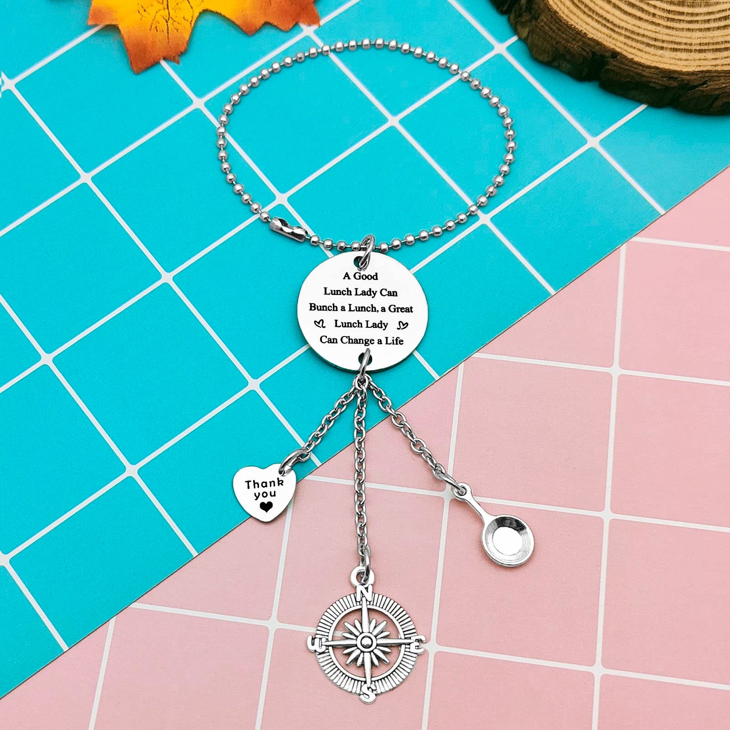 Lunch Lady Appreciation Gifts Car Rear View Mirror Pendant Gift For Lunch Lady Gift School Lunch Server Gift for Lunch Lady Thank You Gift for Lunch Lady Cooker Birthday Gift Car Hanging Ornament