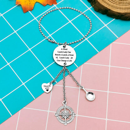 Lunch Lady Appreciation Gifts Car Rear View Mirror Pendant Gift For Lunch Lady Gift School Lunch Server Gift for Lunch Lady Thank You Gift for Lunch Lady Cooker Birthday Gift Car Hanging Ornament