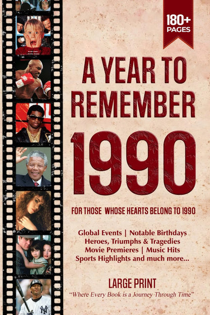 A Year To Remember 1990 History Book: A Nostalgic Tribute for the Radio Babies with Heartfelt Memories of 1990 – An Ideal Gift for Birthdays, Anniversaries, and Special Occasions