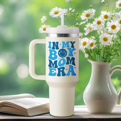 Boy Mom Gifts for New Mom - First Mothers Day Gifts for New Moms, Boy Mama, Pregnant Mother, Expecting Mommy, First Time Moms To Be, Mommy To Be - 40oz Travel Cup Insulated Tumbler with Lid & Straw