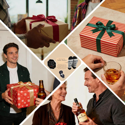 Sobriety Gifts for Men Women,4pcs Recovery Gift Set With Novlety Socks for Alcoholics Anonymous Addiction, Sobriety Pocket Hug Token
