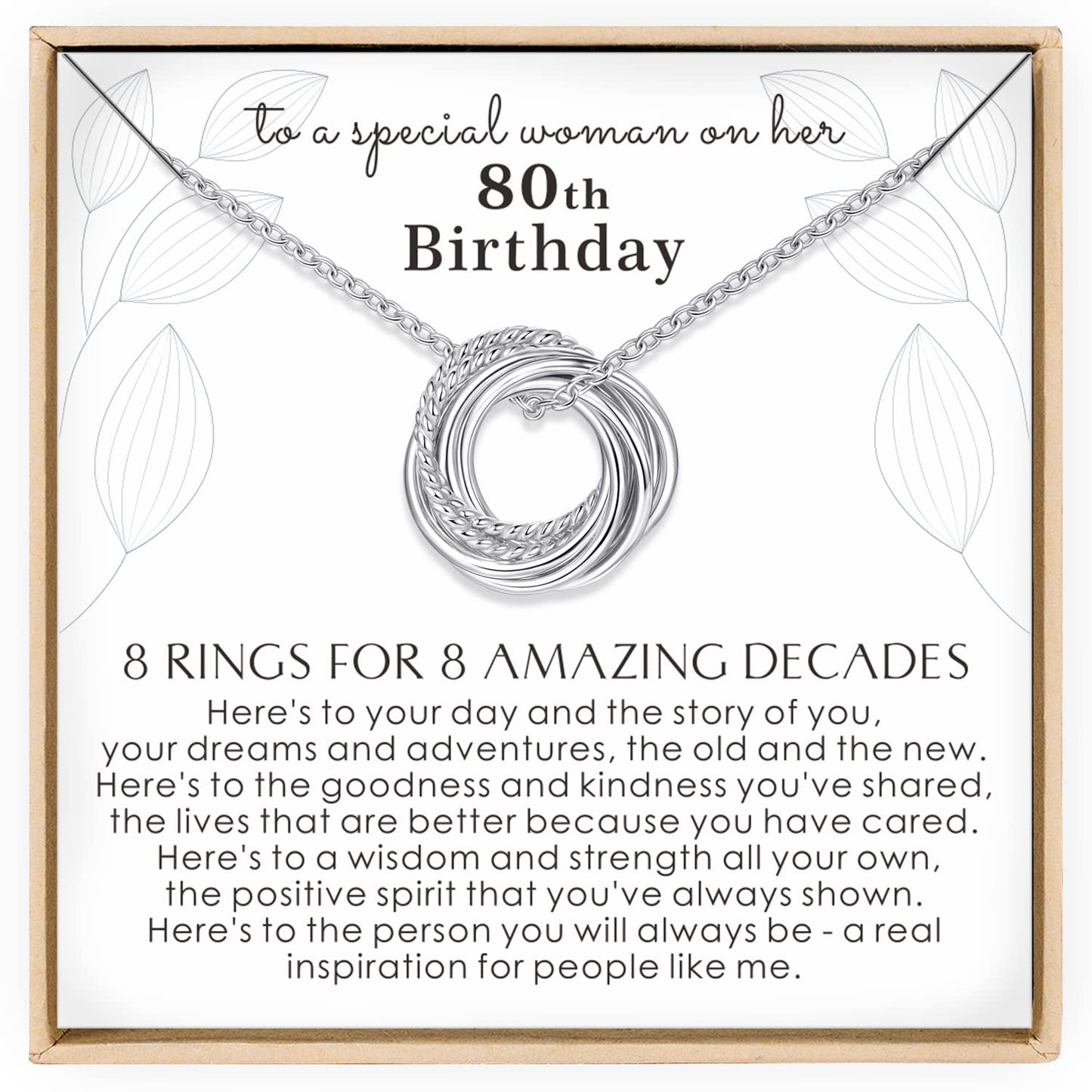 Birthday Gifts for Women Sterling Silver 30th 40th 50th 60th 70th 80th 90th Birthday Necklace For Her 3 4 5 6 7 8 9 Decade Jewelry 30 40 50 60 70 80 90 Years Old