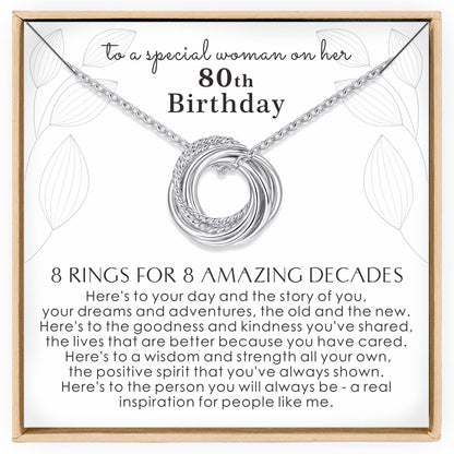 Birthday Gifts for Women Sterling Silver 30th 40th 50th 60th 70th 80th 90th Birthday Necklace For Her 3 4 5 6 7 8 9 Decade Jewelry 30 40 50 60 70 80 90 Years Old