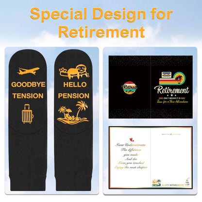 Juesly Retirement Gifts for Men Women, Novelty Socks Mens Retirement Gifts 2026 Ready for Present