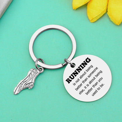 Running Gifts Running Gift for Women Men Keychain Gift for Runner Running Gift for Runners Women Running Gift Idea Running Lover Gifts Friend Sister Graduation Mothers Day Christmas Birthday Gift