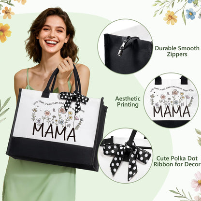 MAYICIVO Mothers Day Mom Gifts from Daughter Son, Best Mom Birthday Gifts Ideas for Moms Women Mother-in-Law Mothers Day Gift Baskets for Mother, New Mama Gift for Wife from Husband w/Canvas Tote Bag