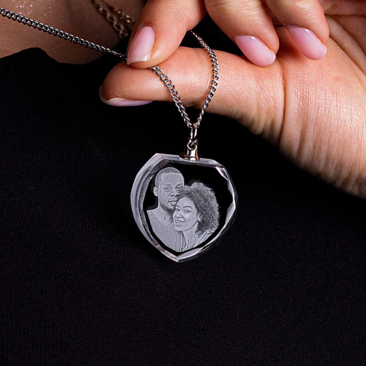 ArtPix 3D Crystal Photo, Personalized Necklace Gift, Customized Gifts for Mom, Women, Wife, Her