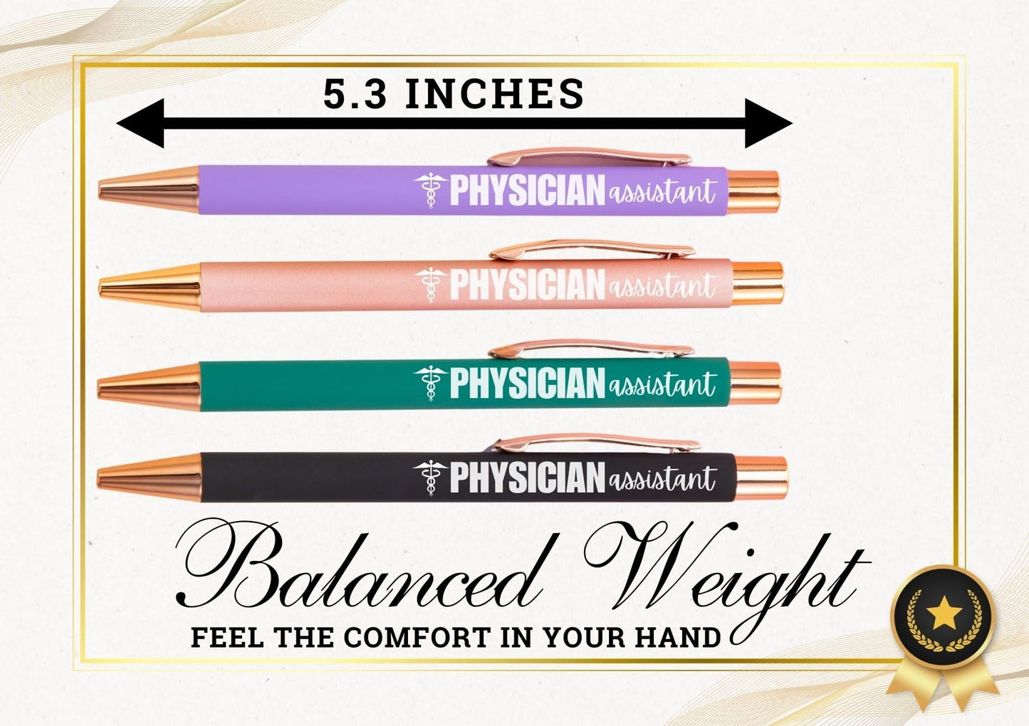 InnoBeta Physician Assistant Gifts for Women, Ballpoint Pen Set of 4, Gifts for Women on National Physician Assistant Day, Birthday and Christmas