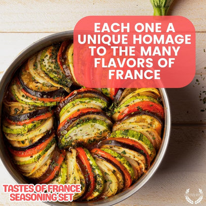 French Seasoning Gift Set | Tastes of France | Artisanal Spice Blends Six Pack | Non GMO, All Natural | No MSG, Gluten, Soy, Nuts | Small Batch, Hand Made Seasonings | No Artificial Ingredients, Ultra Premium | Made in USA | GLP-1 Friendly | Magnetic...
