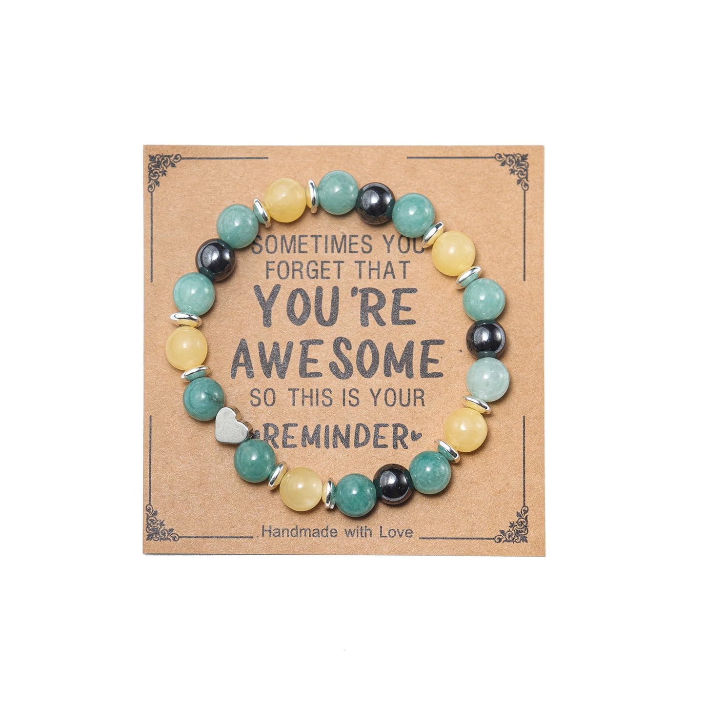 Inspirational Bracelets for Women Natural Stone Healing Relaxation Chakra Bracelet Gifts for Birthday Christmas Mothers day Valentines Thanksgiving Teacher Appreciation Gifts for Her Mom Best Friend Sister Men