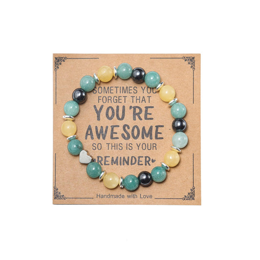 Inspirational Bracelets for Women Natural Stone Healing Relaxation Chakra Bracelet Gifts for Birthday Christmas Mothers day Valentines Thanksgiving Teacher Appreciation Gifts for Her Mom Best Friend Sister Men