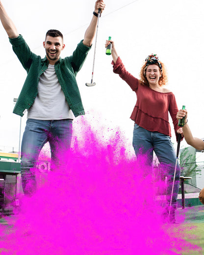THIODOON 3 Pack Exploding Balls for Golf Party Gender Reveal Prank Funny Joke for Golfers - 3 Piece Set (3 White/Blue & Pink & White)