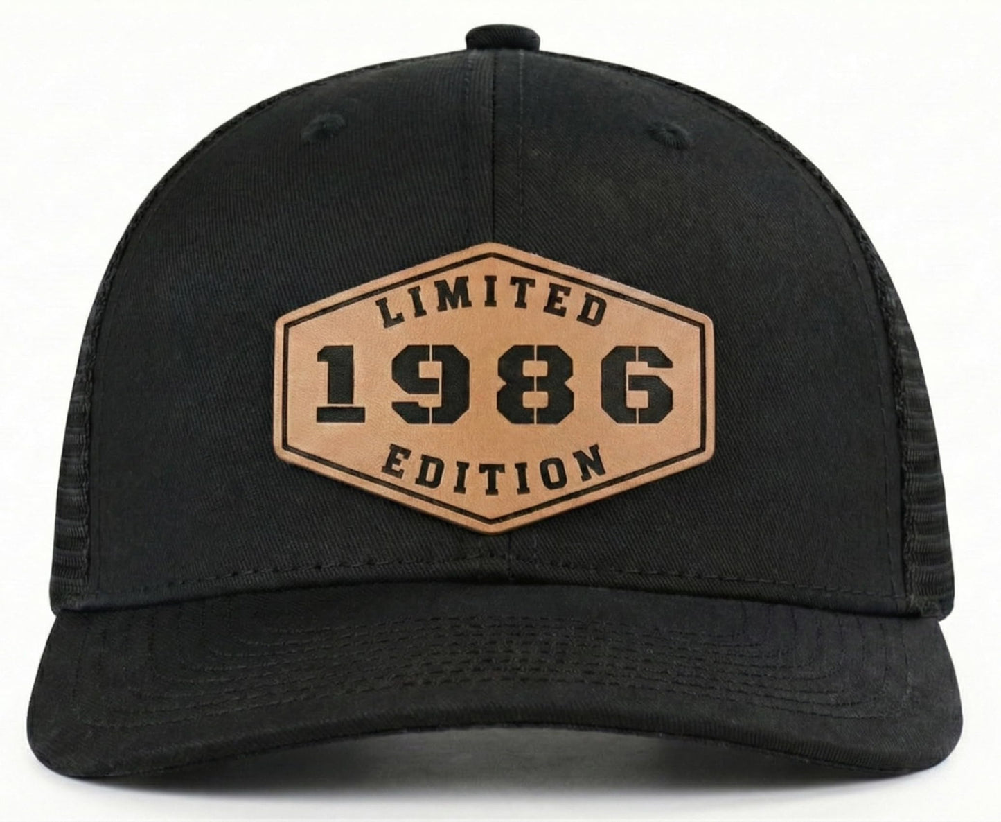 40th Birthday Gifts for Men - 40th Birthday Decorations for Men, Adjustable Trucker Hat with Leather Patch