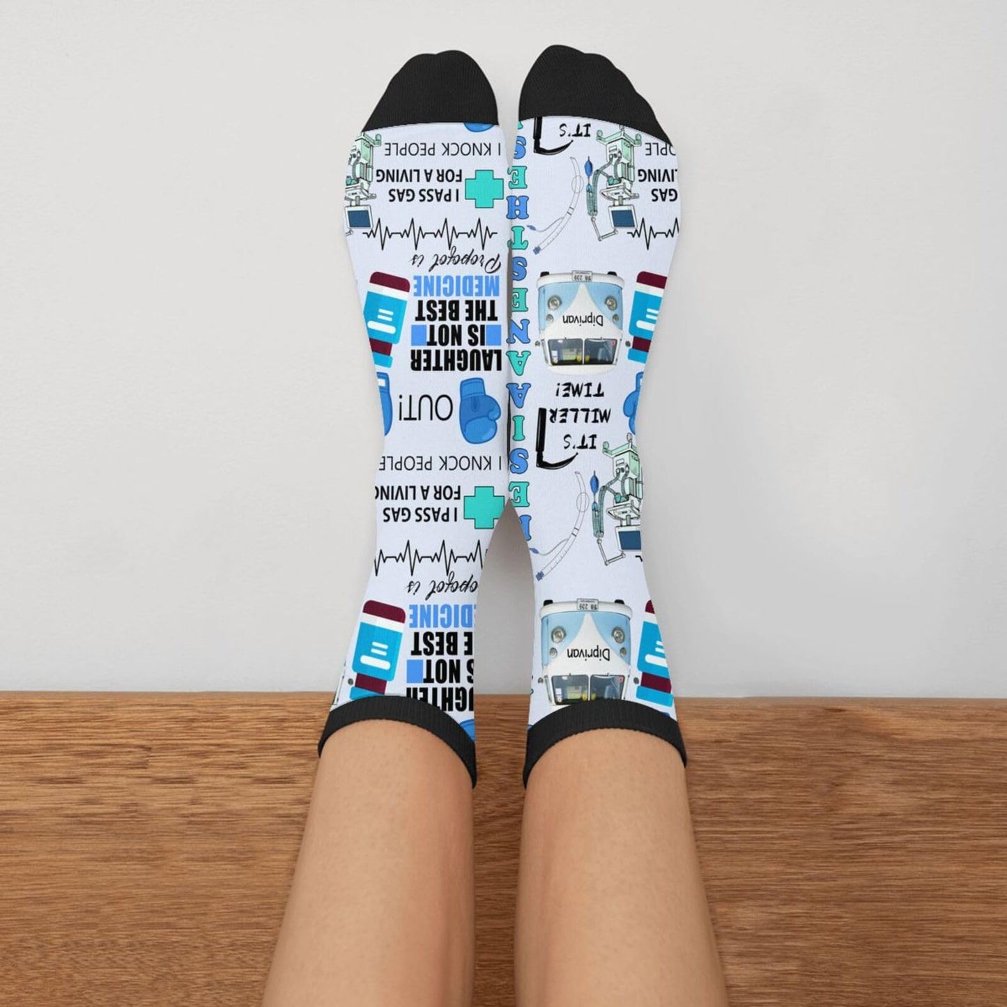 Novelty Socks Casual Crew Mid Calf Dress Socks For Women Men