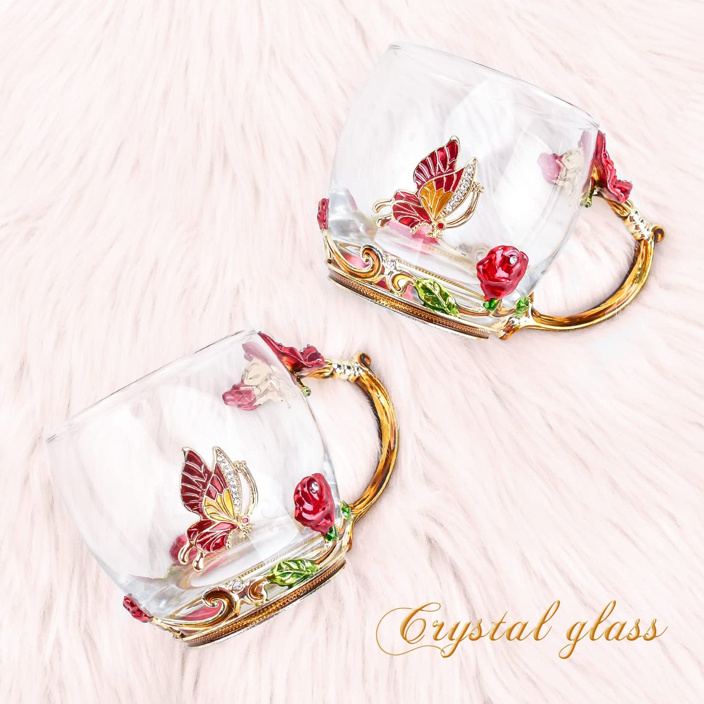 OEAGO Gifts for Mom Women Mothers Day Valentines Day Gifts Glass Coffee Enamels Mug Best Birthday Valentine's for Her Girlfriend Wife from Daughter Son Tea Cup Christmas Stocking Stuffers
