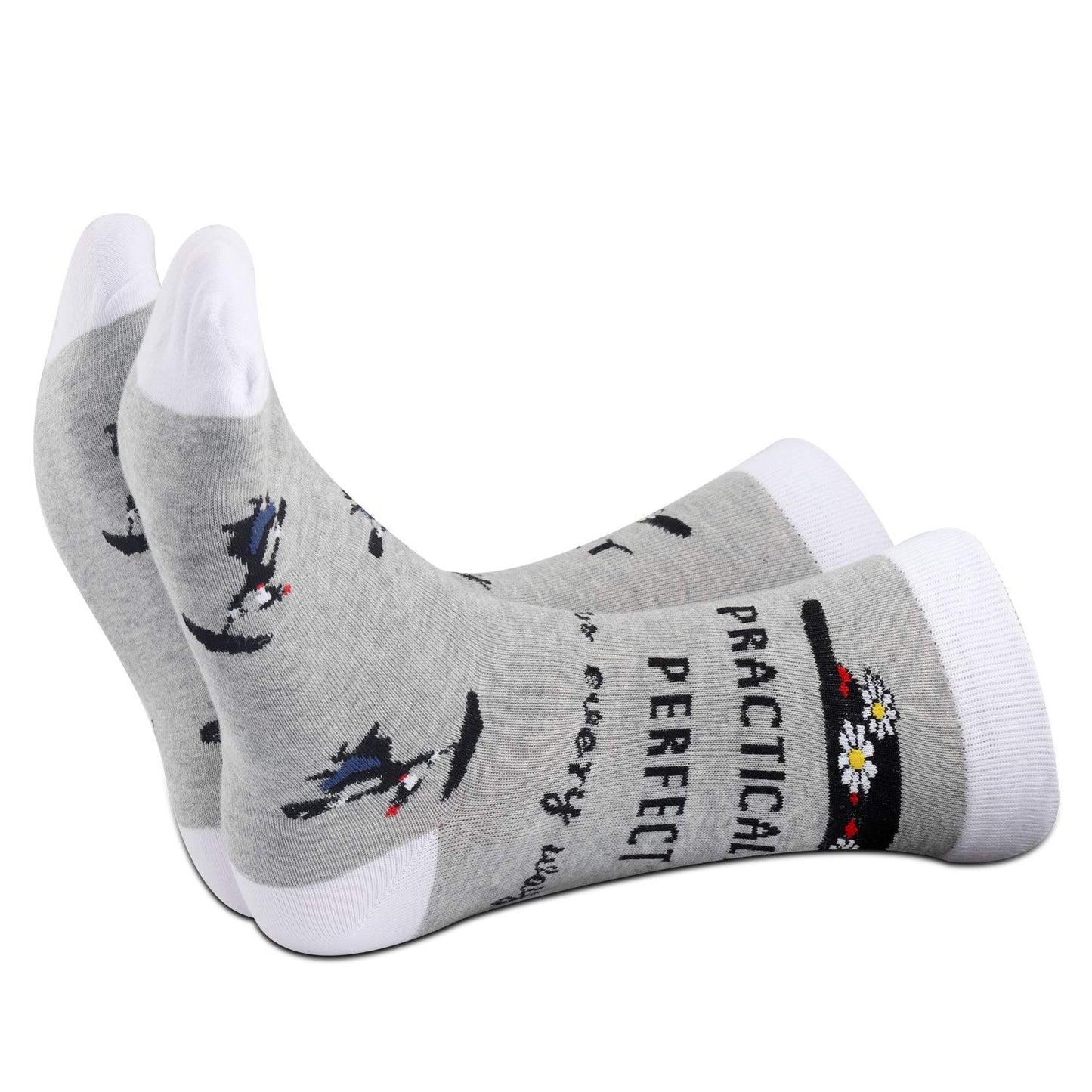 TSOTMO 2 Pairs Inspire Gift Practically Musical Socks For Lovers of Stage Play Novelty Crew Socks