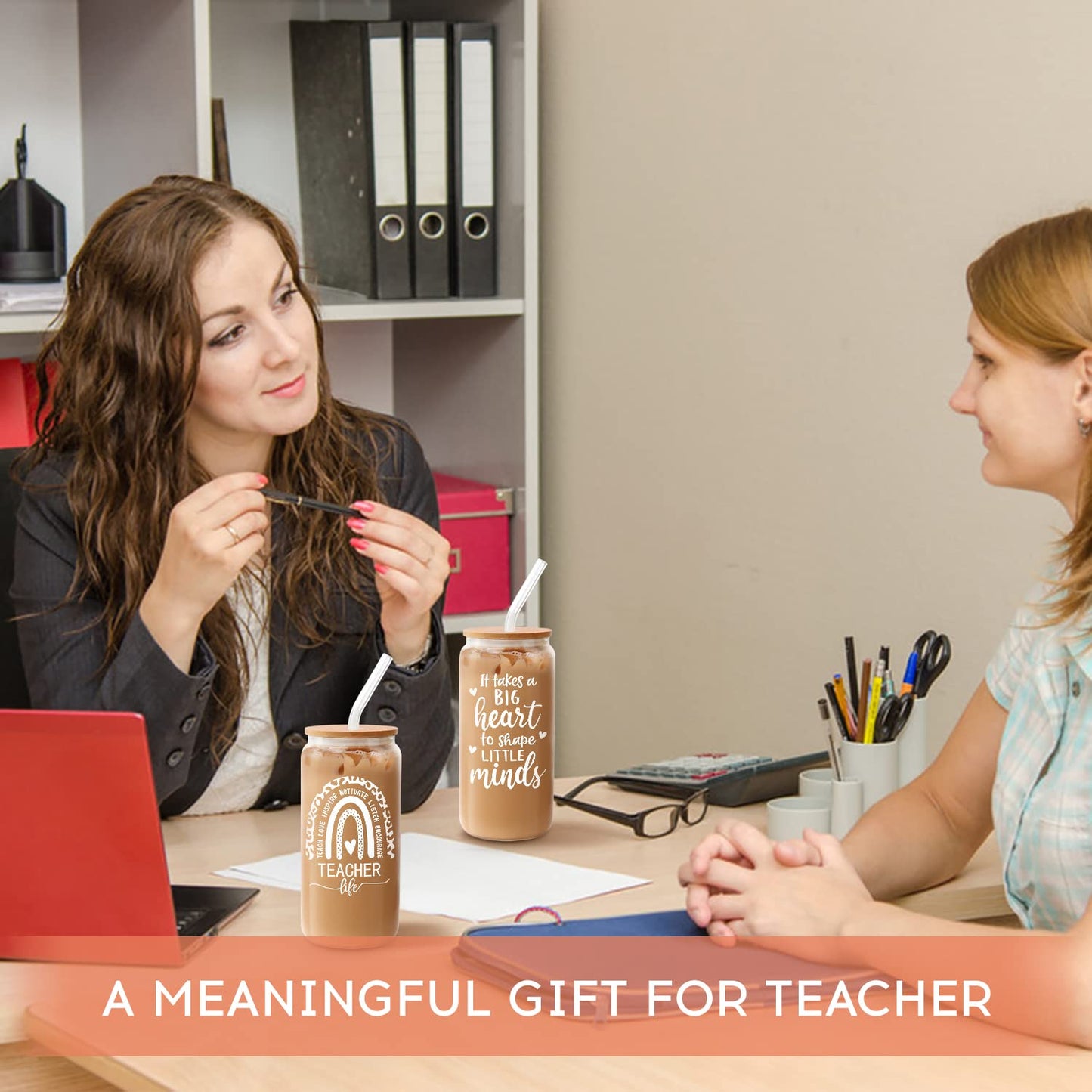 Frerdui Teacher Appreciation Gifts, Teacher Gifts for Women, Best Teachers Gift, Thank You Teachers Birthday Gift Ideas, Back to School, 18 OZ Glass Cup (#1)