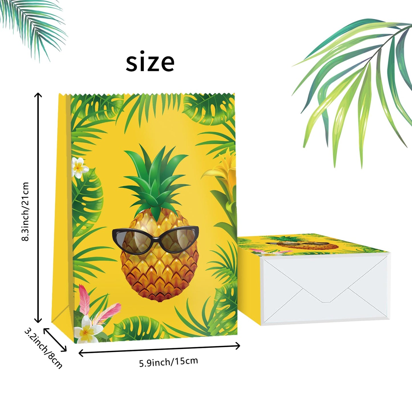 24Pcs Flamingo Goody Bags Hawaiian Gift Bags Luau Party Bags Flamingo Party Supplies Tropical Pineapple Party Favors Flamingo Birthday Party Supplies for Kids