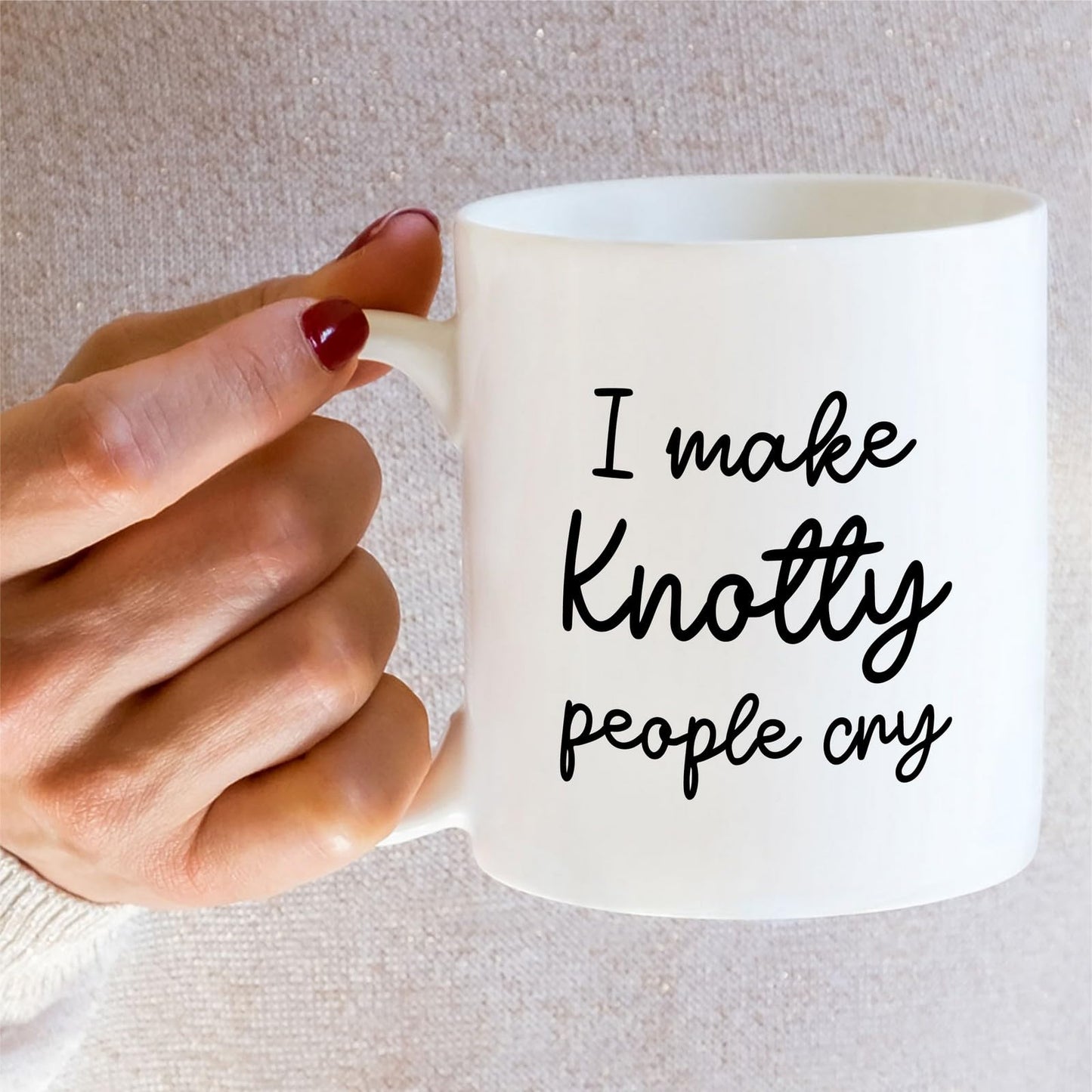 Retreez Funny Massage Therapist Mug - I Make Knotty People Cry Mug - 11 Oz Ceramic Coffee or Tea Cup - Hilarious Massage Therapy Appreciation, Birthday Gift for Masseuse, friends, coworkers, sister