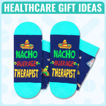 HAPPYPOP Nurse Gifts for Men Women - Nacho Average Doctor CNA EMT RN VET TECH Dentists Socks
