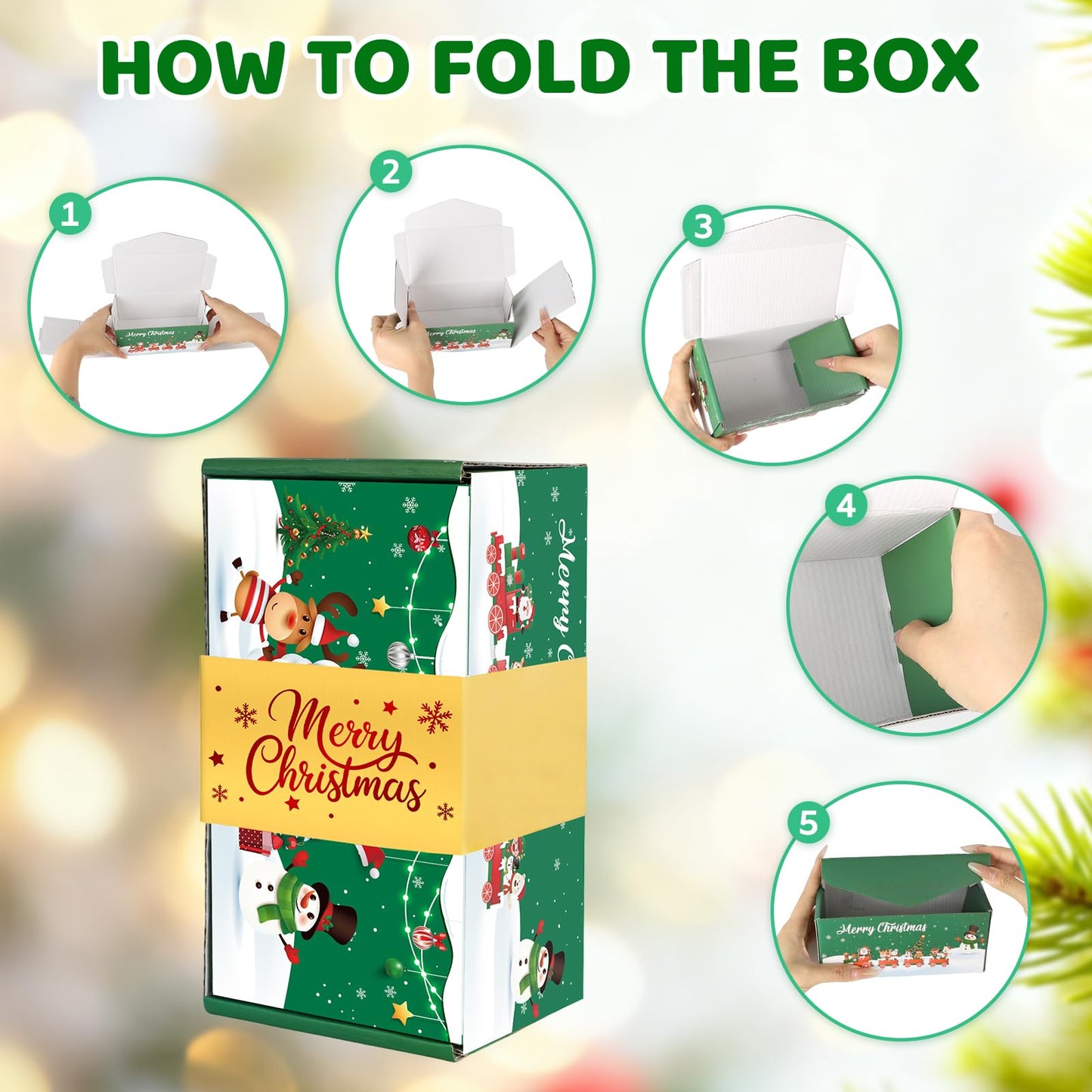 Sereliy Christmas Exploding Money Gift Boxes for Cash, 12 Pack Pop Up Surprise Money Box with Confetti, Merry Christmas Explosion Gift Box for Cash Giving, Fun Holiday Gifts Ideas for Kids Adults