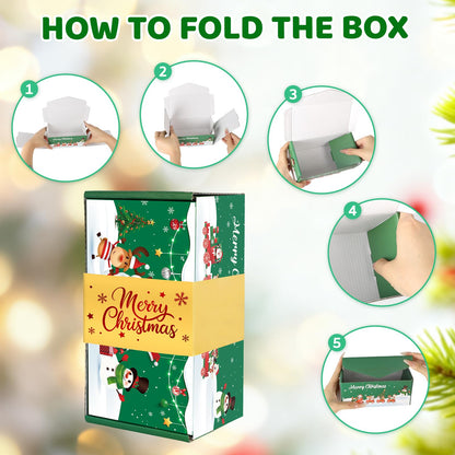 Sereliy Christmas Exploding Money Gift Boxes for Cash, 12 Pack Pop Up Surprise Money Box with Confetti, Merry Christmas Explosion Gift Box for Cash Giving, Fun Holiday Gifts Ideas for Kids Adults